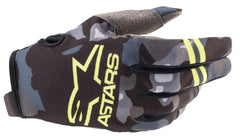 Alpinestars - Youth Radar Gloves Gray Camo Yellow Fluo - Gloves - MotoXshop