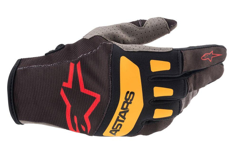 Alpinestars - Techstar Gloves Black Bright Red Orange - Gloves - MotoXshop