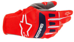 Alpinestars - Techstar Gloves Bright Red White Dark Blue - Gloves - MotoXshop