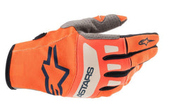 Alpinestars - Techstar Gloves Orange Dark Blue Off White - Gloves - MotoXshop