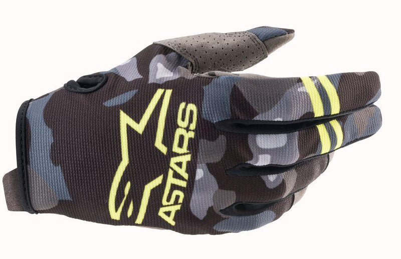 Alpinestars - Radar Gloves Gray Camo Yellow Fluo - Gloves - MotoXshop