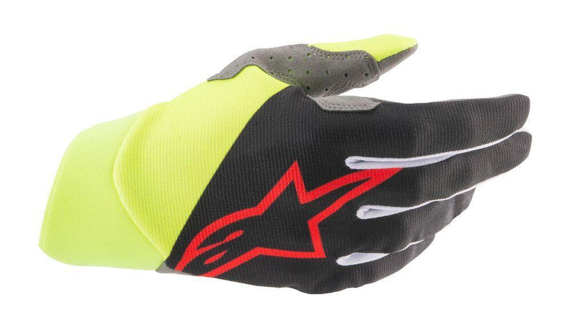 Alpinestars - Dune Gloves Black Yellow Fluo Bright Red - Gloves - MotoXshop