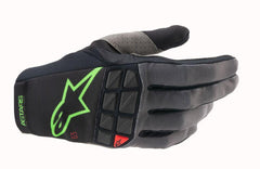 Alpinestars - Racefend Gloves Black Green Fluo - Gloves - MotoXshop