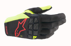 Alpinestars - Racefend Gloves Black Yellow Fluo Red Fluo - Gloves - MotoXshop
