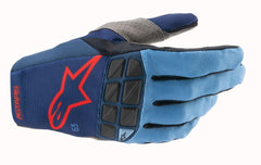 Alpinestars - Racefend Gloves Dark Blue Powder Blue Br Red - Gloves - MotoXshop