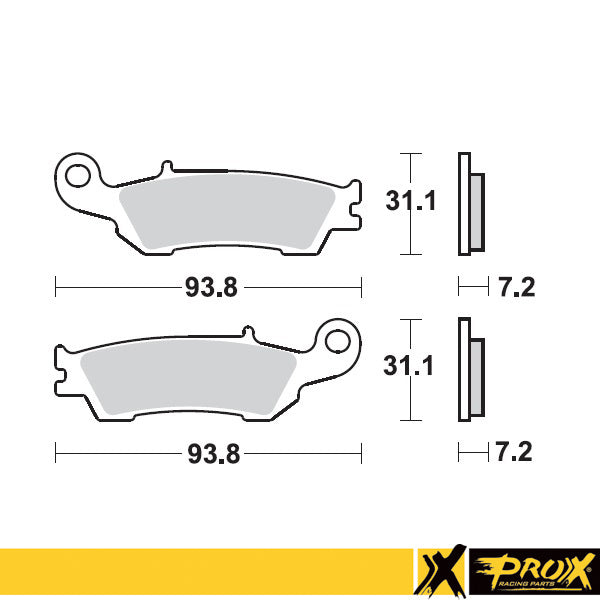 ProX Front brake Pad YZ125/250/250F/450F '08-20 - BOX 10 pcs
