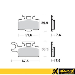 ProX Front Brake Pad KX65 '00-22 + RM65 '03-05