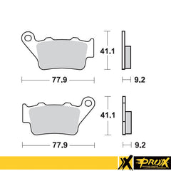 ProX Rear Brake Pad KTM125/200/250 '94-03 - BOX 10 pcs.