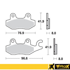 ProX Front Brake Pad LT-R450 '06-11 (Right) - BOX 10 pcs.