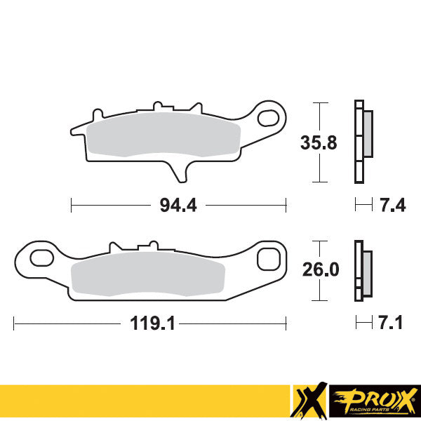 ProX Front Brake Pad KFX450R '08-14 (Left) - BOX 10 pcs.