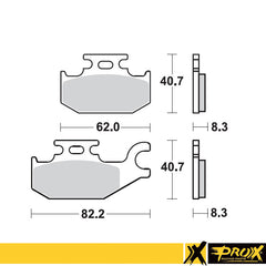 ProX Front Brake Pad LT-A400 '08-11 - BOX 10 pcs.