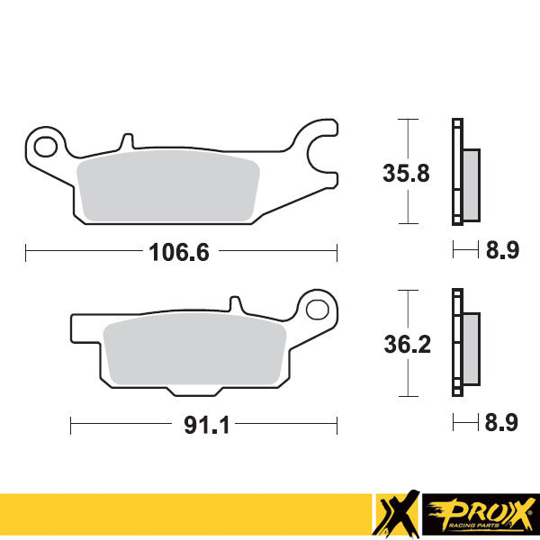 ProX Rear Brake Pad YFM550/700F Grizzly '07-22 - BOX 10 pcs.