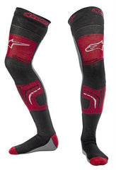 Alpinestars - Knee Brace Socks Red Black Gray - Socks - MotoXshop