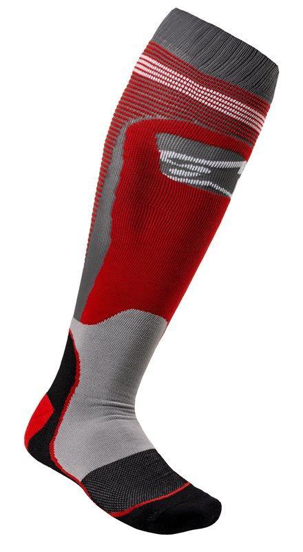 Alpinestars - Mx Plus-1 Socks Red Cool Gray - Socks - MotoXshop