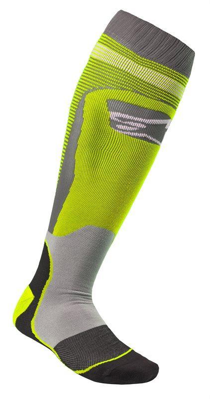 Alpinestars - Mx Plus-1 Socks Yellow Fluo Cool Gray - Socks - MotoXshop