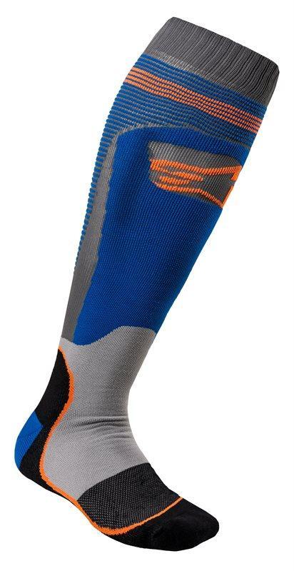 Alpinestars - Mx Plus-1 Socks Blue Orange Fluo - Socks - MotoXshop