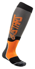 Alpinestars - Mx Plus-2 Socks Cool Gray Orange Fluo - Socks - MotoXshop