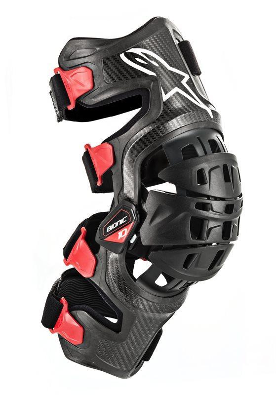 Alpinestars - Bionic-10 Carbon Knee Brace Right Black Red - Protection - MotoXshop
