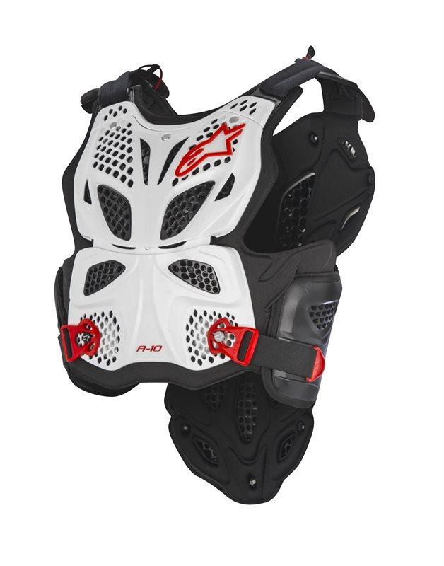 Alpinestars - A-10 Chest Protector White Black Red - Protection - MotoXshop