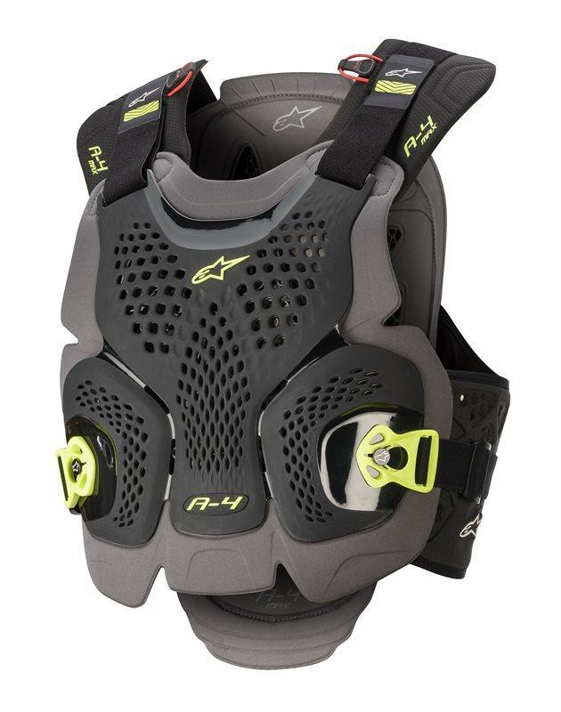 Alpinestars - A-4 Max Chest Protector Black Anthracite Yellow Fluo - Protection - MotoXshop