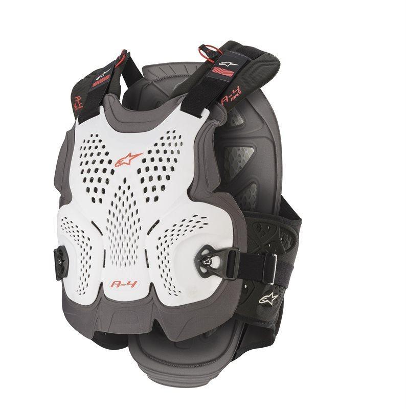 Alpinestars - A-4 Max Chest Protector White Anthracite Red - Protection - MotoXshop