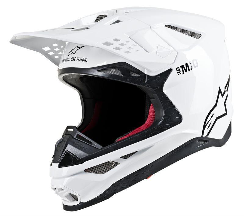 Alpinestars - Supertech S-M10 Solid Helmet Ece White Glossy - Helmets - MotoXshop