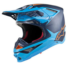 Alpinestars - Supertech S-M10 Meta Helmet Ece Black Aqua Orange Fluo - Helmets - MotoXshop