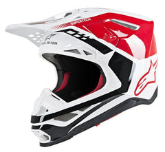 Alpinestars - Supertech S-M8 Triple Helmet Ece Red White Glossy - Helmets - MotoXshop