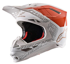Alpinestars - Supertech S-M8 Triple Helmet Ece Orange Fluo White Gold M&G - Helmets - MotoXshop