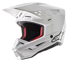 Alpinestars - S-M5 Solid Helmet Ece White Glossy - Helmets - MotoXshop