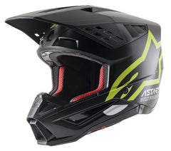 Alpinestars - S-M5 Compass Helmet Ece Black Yellow Fluo Matt - Helmets - MotoXshop