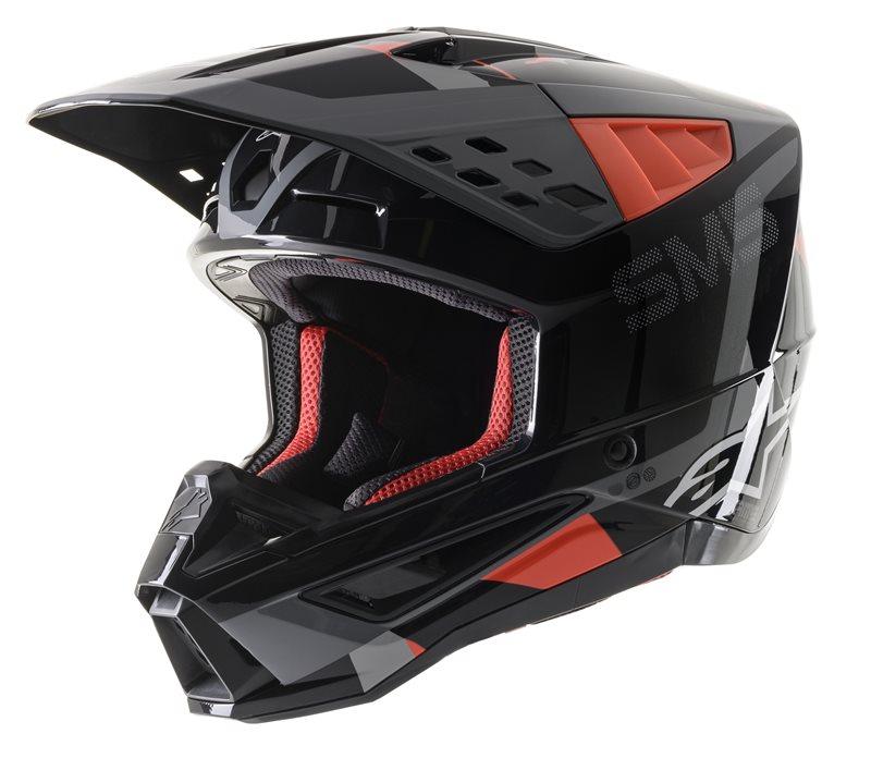 Alpinestars - S-M5 Rover Helmet Ece Anthracite Red Fluo Gray Camo - Helmets - MotoXshop