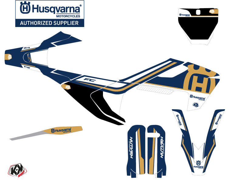 Graphic kit Dirt Bike Heritage Husqvarna FC 250 BLUE