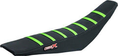 SEAT COVER, BLACK/BLACK/GREEN (STRIPES) KXF 250 09-12 / KXF 450 09-11