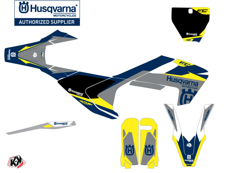 Graphic kit Dirt Bike Orbit Husqvarna FC 250 GREY