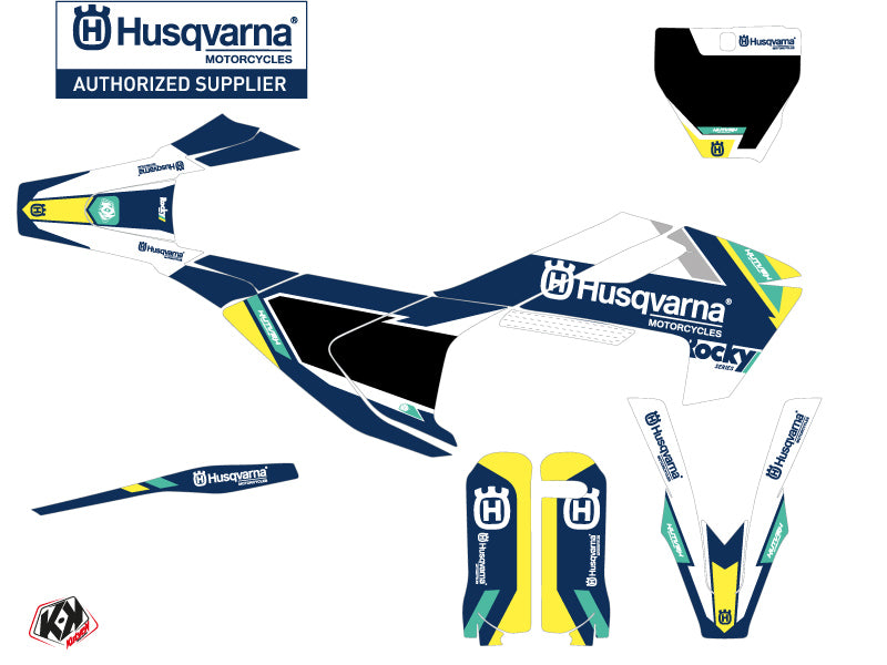 Graphic kit Dirt Bike Rocky Husqvarna TC 125 BLUE