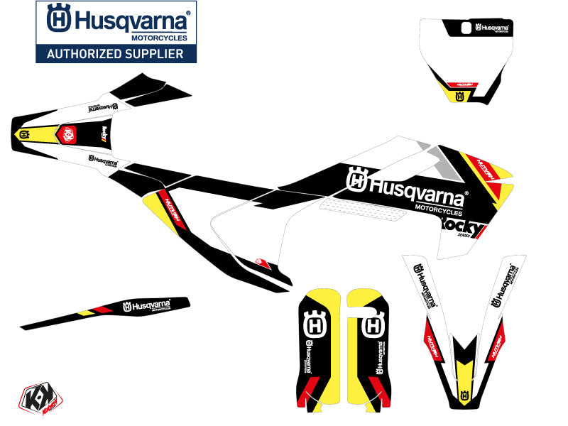 Graphic kit Dirt Bike Rocky Husqvarna TC 250 BLACK