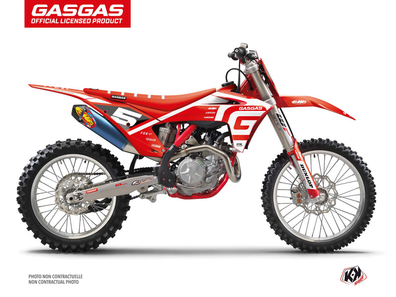 GASGAS MCF 250 Dirt Bike Spline Graphic Kit White